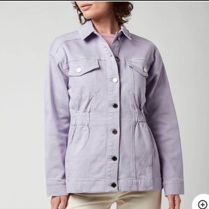 Ted baker sofiaz lilac jean jacket elastic waist size medium